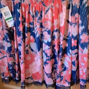 Skirt from I.N.C. Never work beautiful colors with navy lace on the bottom